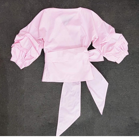 🌸Miss Selfridge🌸 wrap around shirt with puff sleeves🌸 - Picture 6 of 12